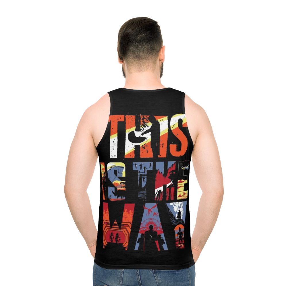 Mandalorian Star Wars Unisex Tank Top - men back