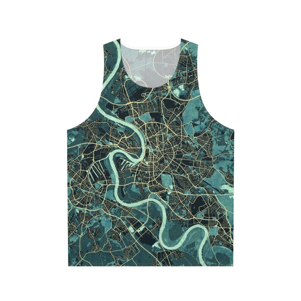 Dusseldorf city map of Germany summer unisex tank top