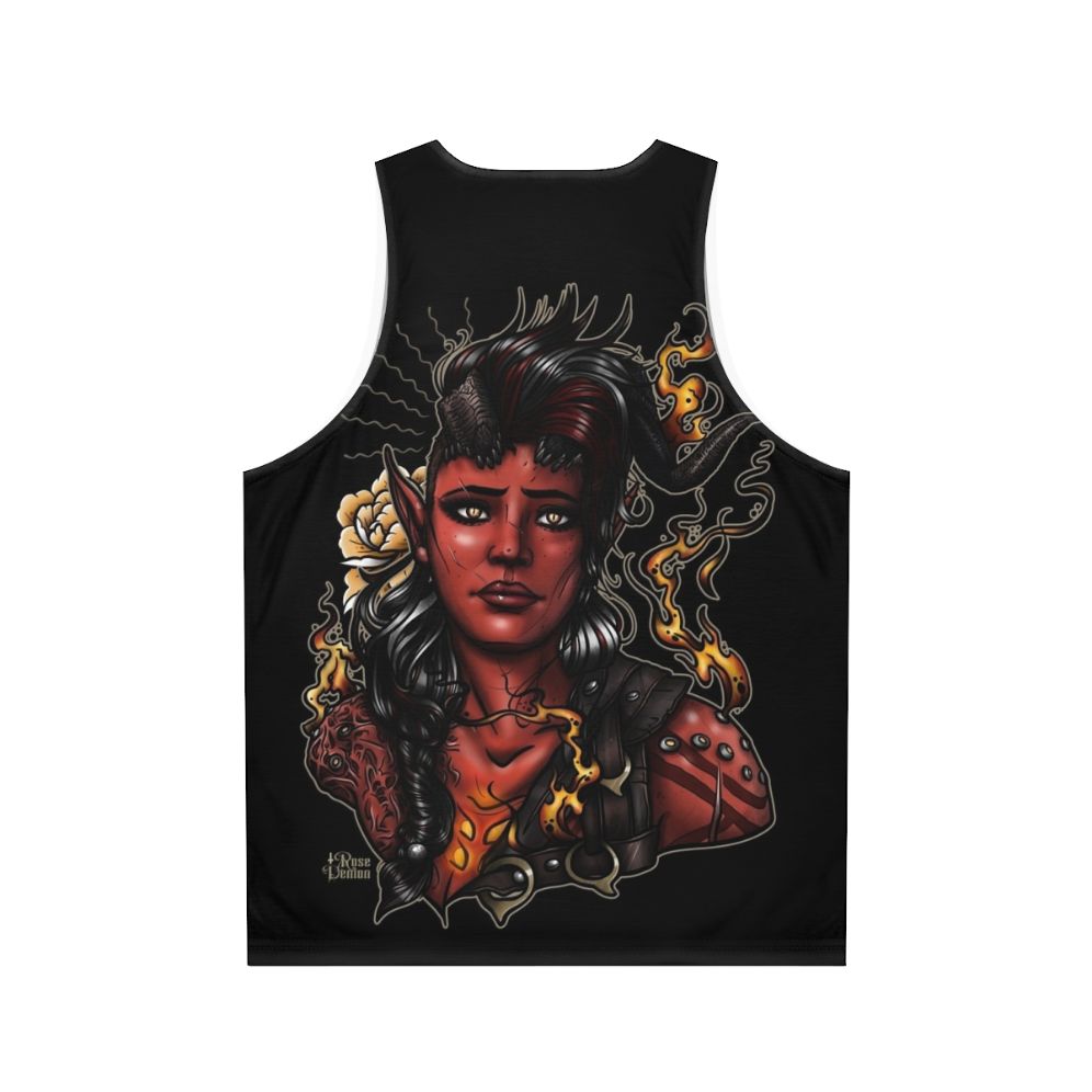 Baldur's Gate 3 Karlach Demon Unisex Tank Top - Back