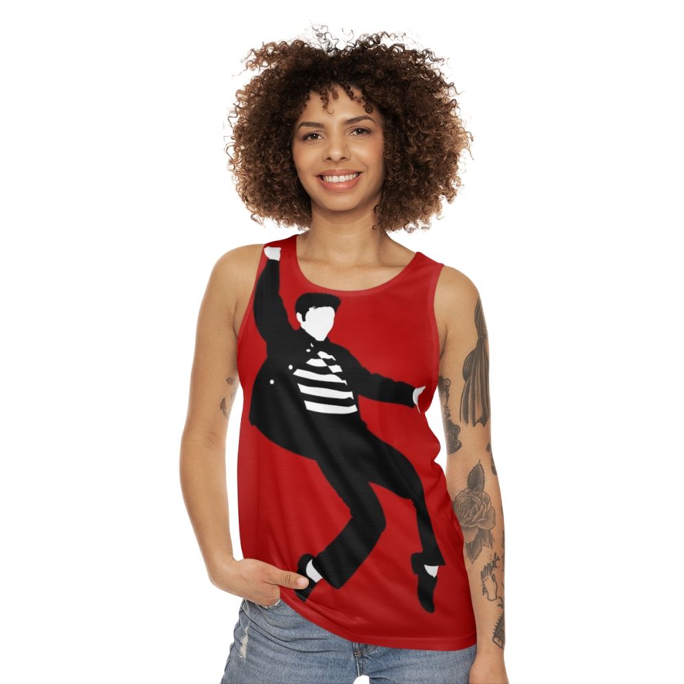 Rock and Roll King's Jailhouse Minimalist Art Unisex Tank Top - women