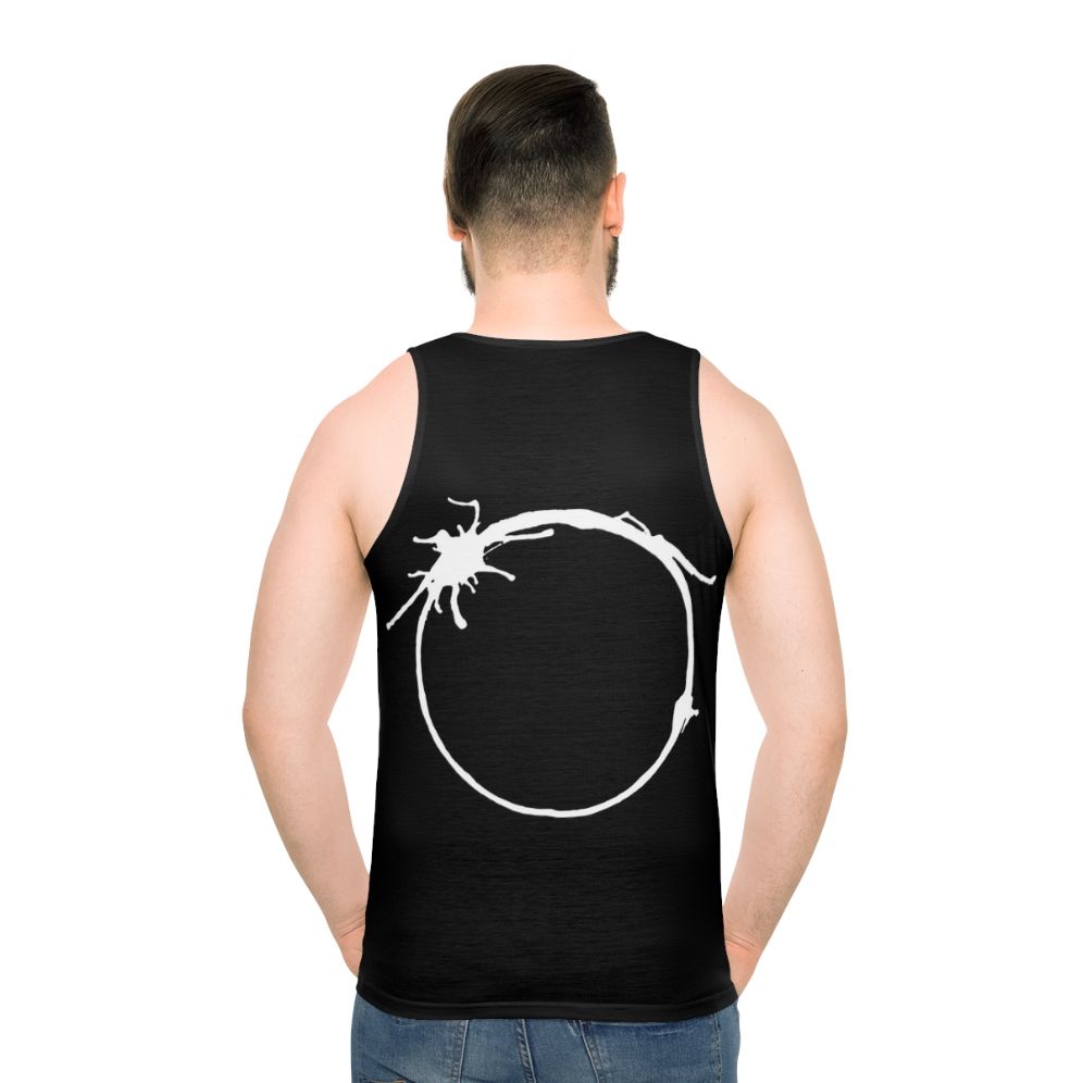 Arrival Unisex Tank Top with Heptapod Science Fiction Design - men back