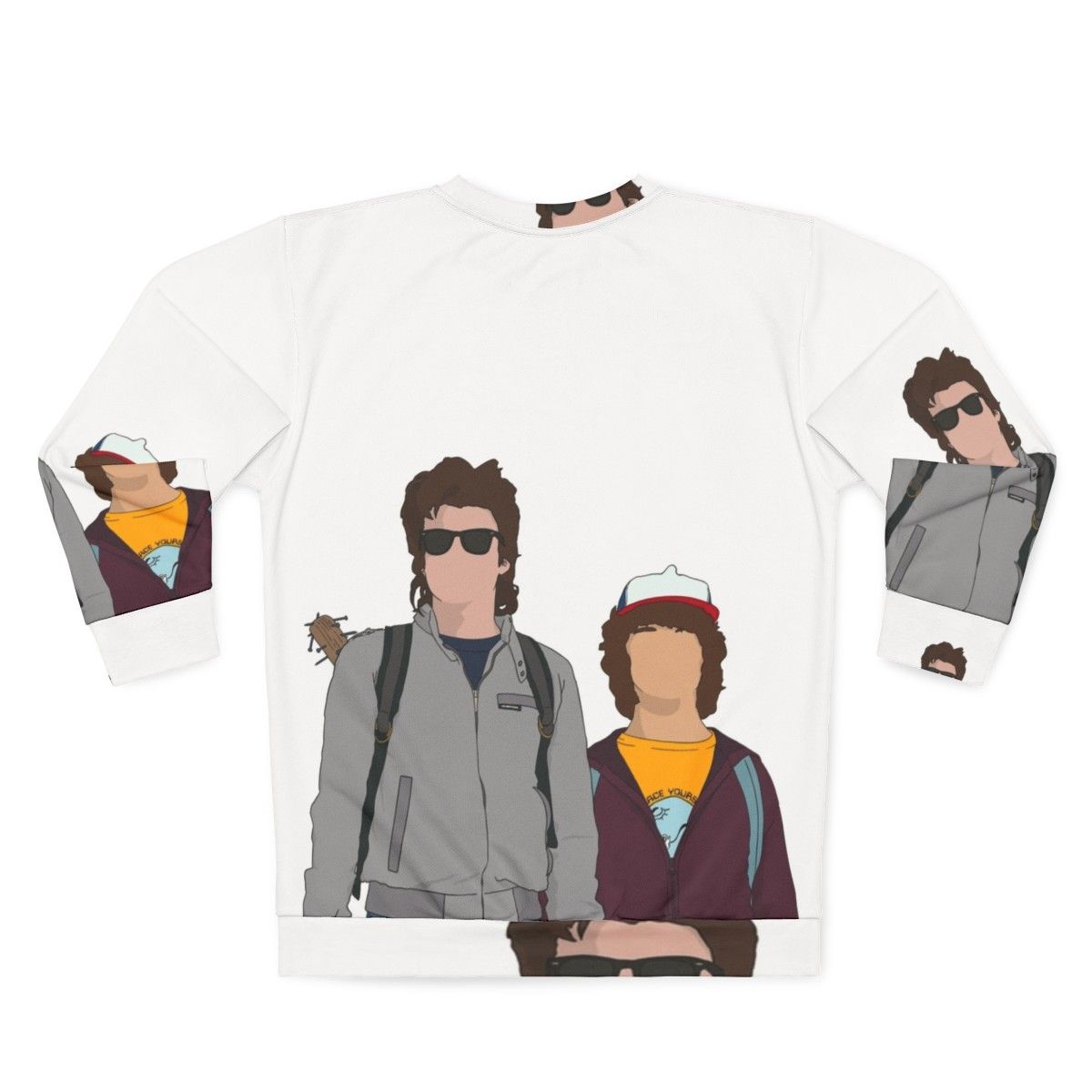 Stranger Things Dustin and Steve Design Sweatshirt - Back