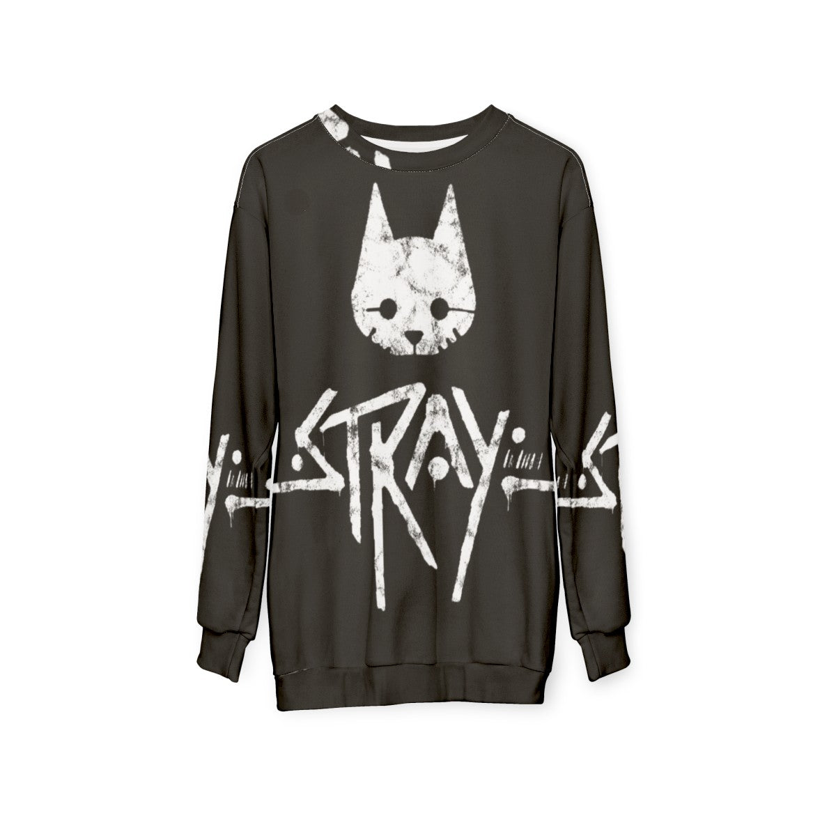 Stray PS5 Gaming Sweatshirt with Cat Logo - hanging