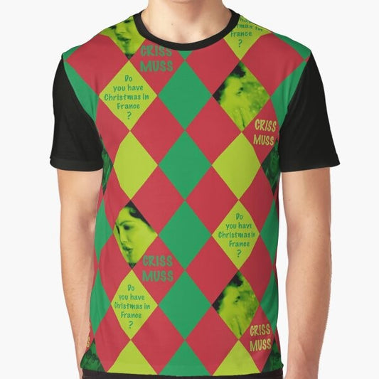 "CRISS-MUSS" 80s Christmas graphic t-shirt featuring characters from the movie "Better Off Dead"