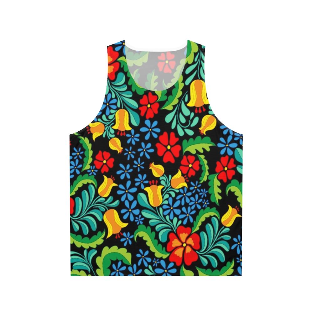 Seamless ethnic mexican tank top with traditional patterns