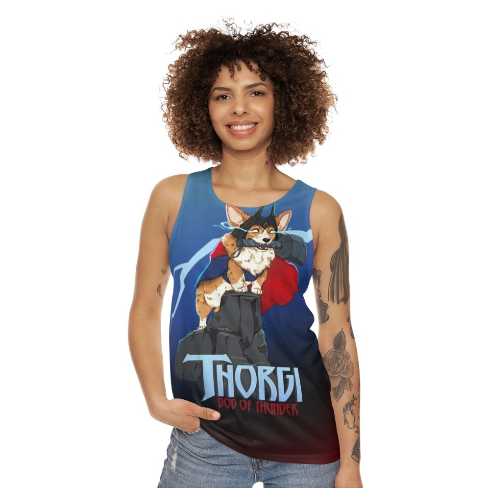 Thorgi Dog Of Thunder Unisex Tank Top - women