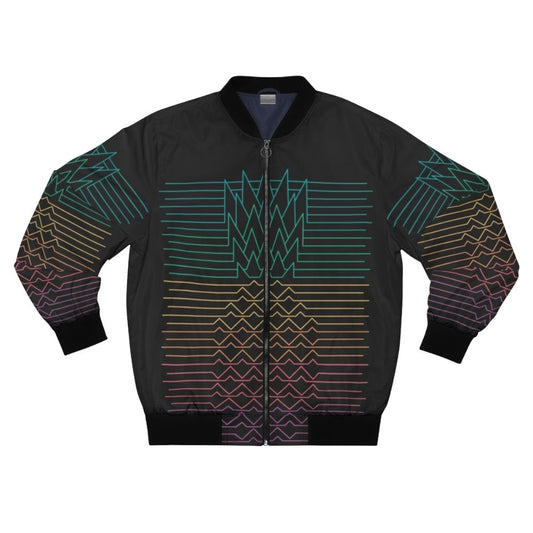 Hala Kahiki Tropical Bomber Jacket featuring minimalist graphic design, tropical patterns, and summer vibes.