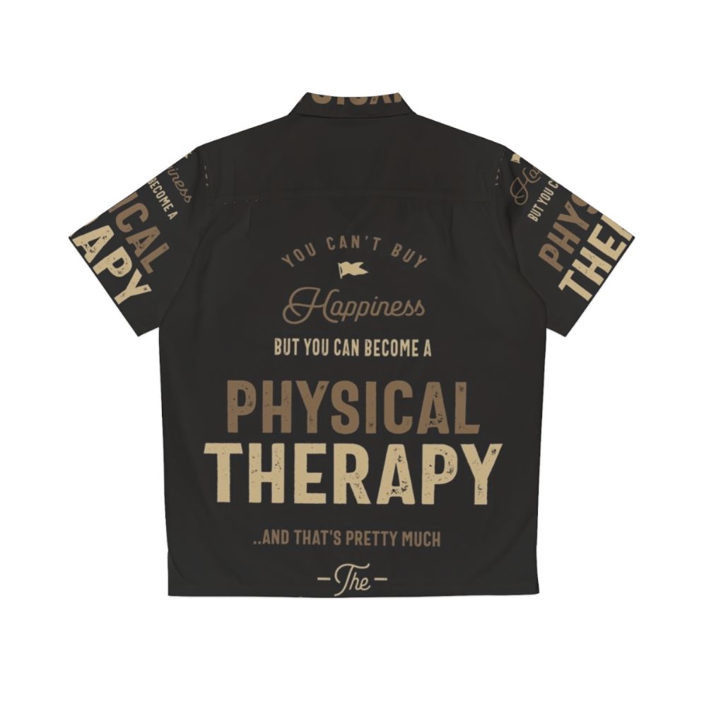 Physical therapy hawaiian shirt with medical typography design - Back