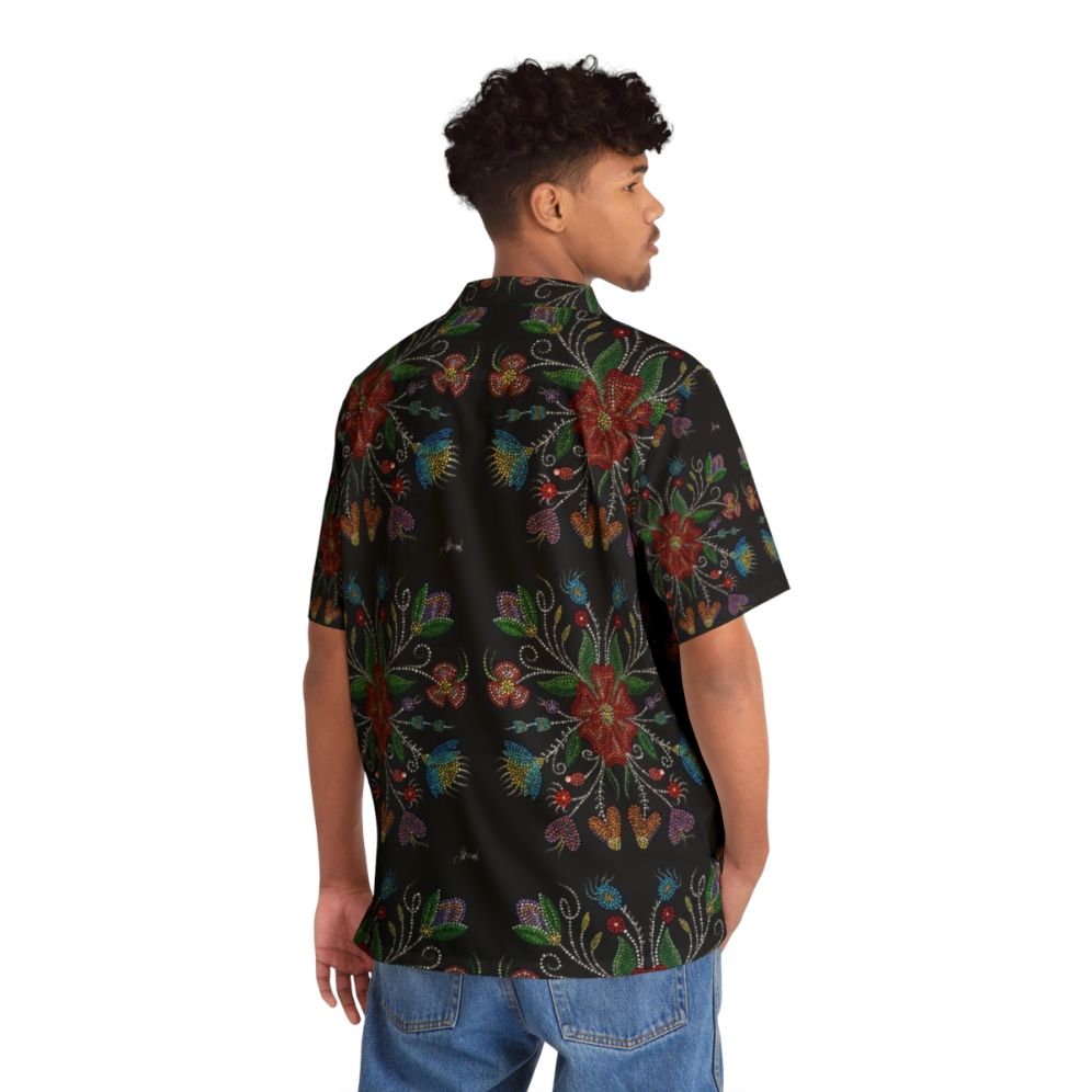 Vibrant Hawaiian shirt with growth and happiness motif - People Back