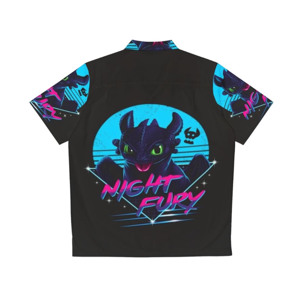 Toothless Night Fury Hawaiian Shirt for How to Train Your Dragon Fans - Back