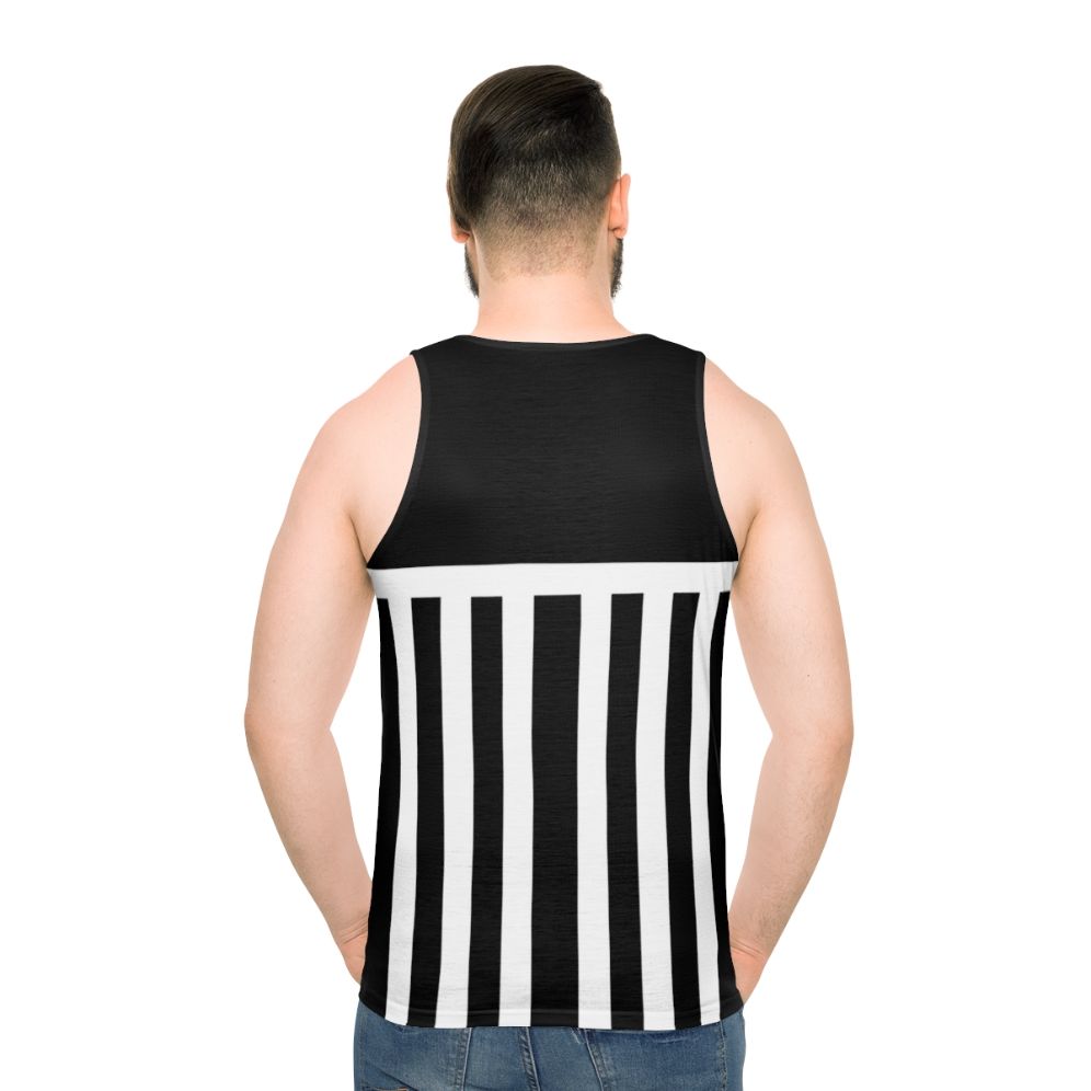 Port Adelaide Prison Bars Unisex Tank Top - men back