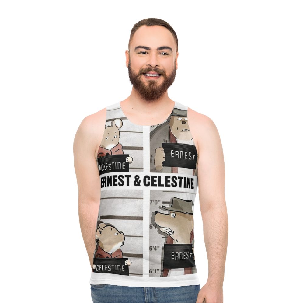 Unisex tank top featuring Ernest and ET from the 90s comedy animation - men