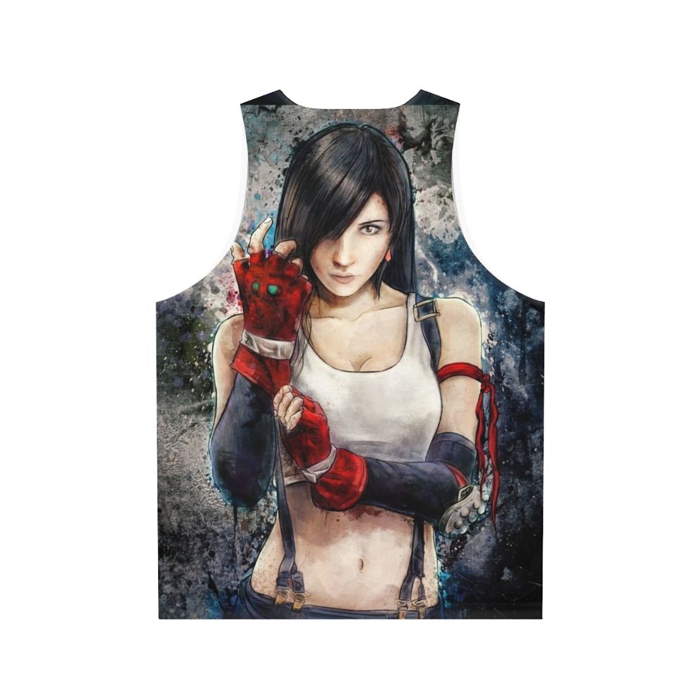 Tifa Lockhart FF7 Character Portrait Unisex Tank Top - Back