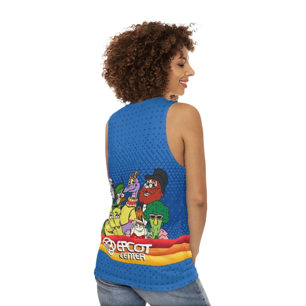 Retro 8-bit Epcot Center unisex tank top - women back