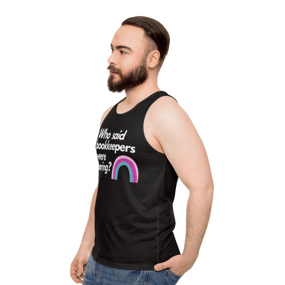 Proud Bookkeeper Unisex Tank Top - men side