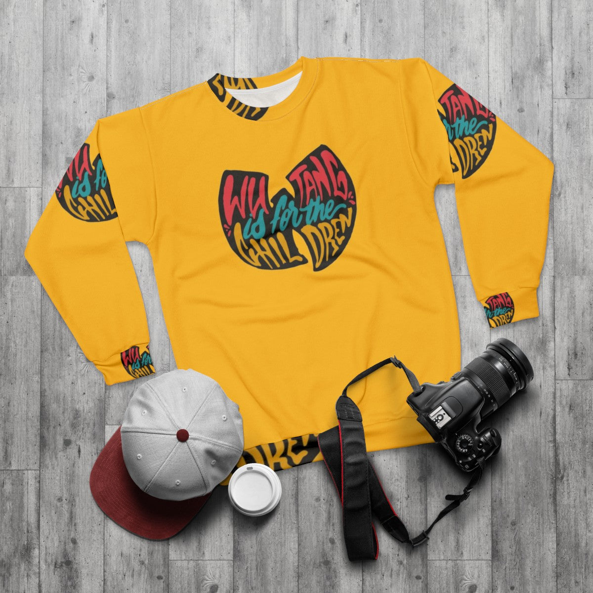 Black 'Children' sweatshirt for hip hop music fans - flat lay