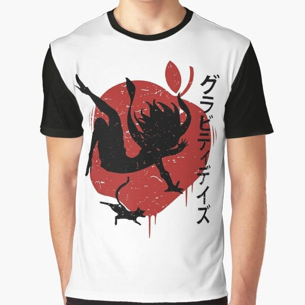 Gravity Rush Graphic T-Shirt Featuring Kat, the Main Character from the Gravity Rush Video Game Series