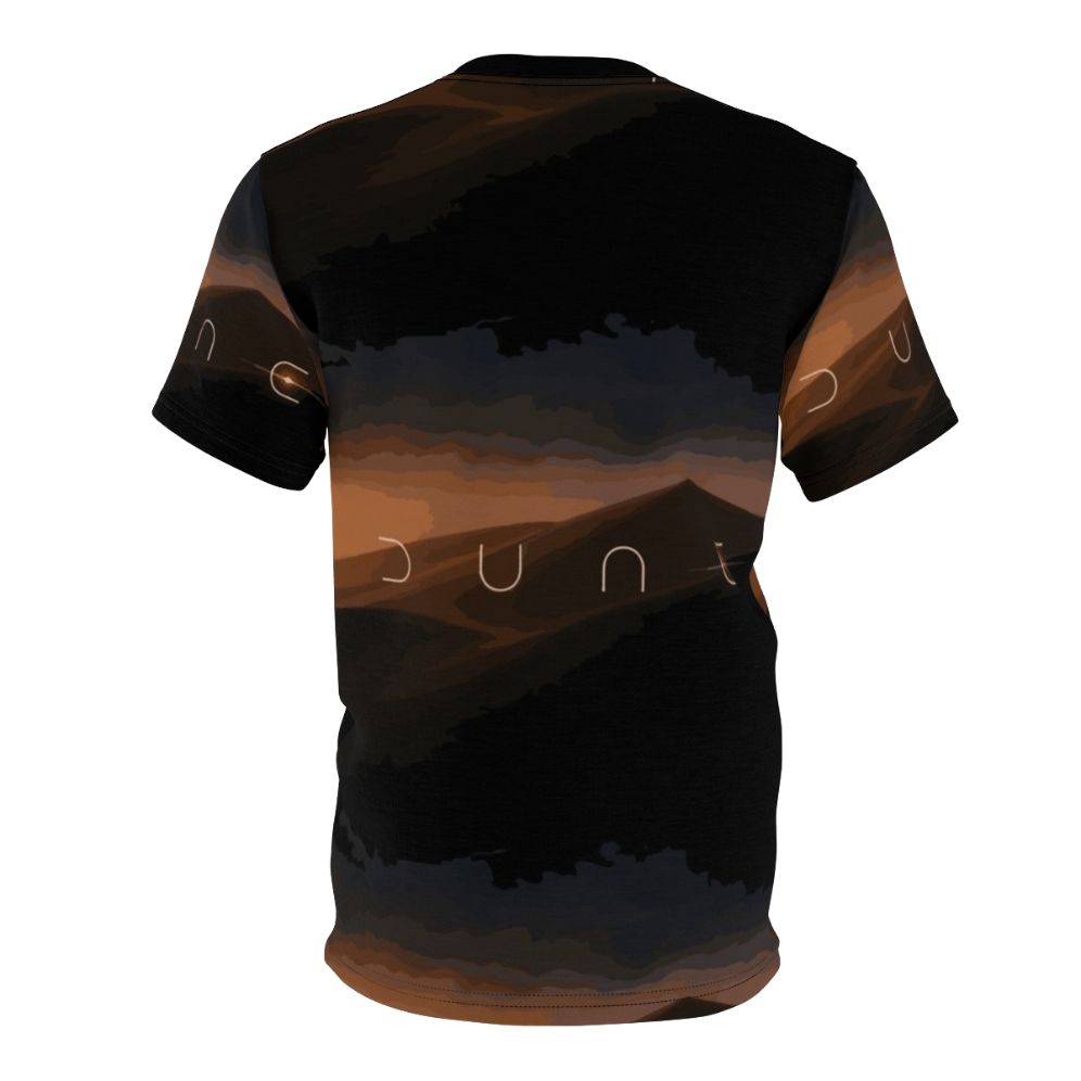 Dune landscape design printed on a high-quality t-shirt - Back