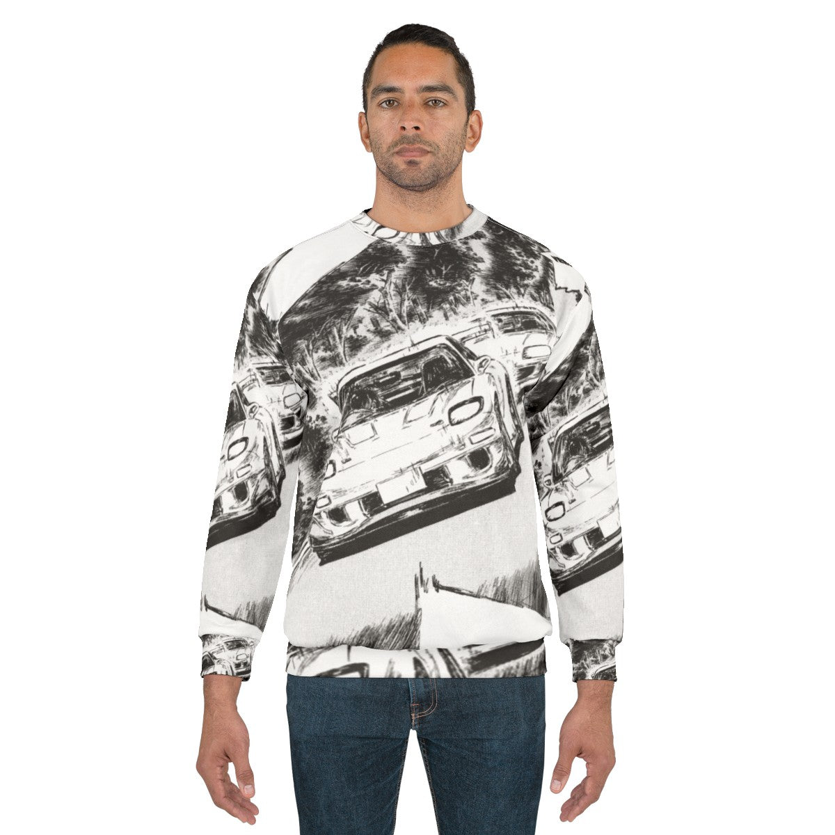 Initial D Rx7 vs Supra JDM Anime Sweatshirt - men