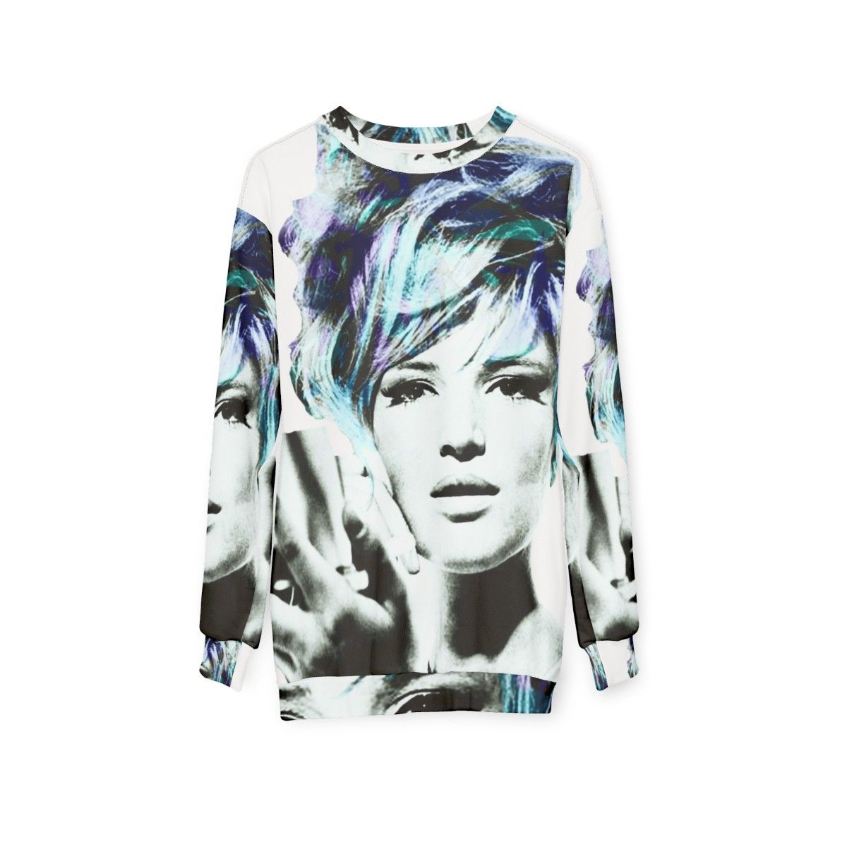 Monica Vitti Italian Cinema Pop Art Graphic Sweatshirt - hanging