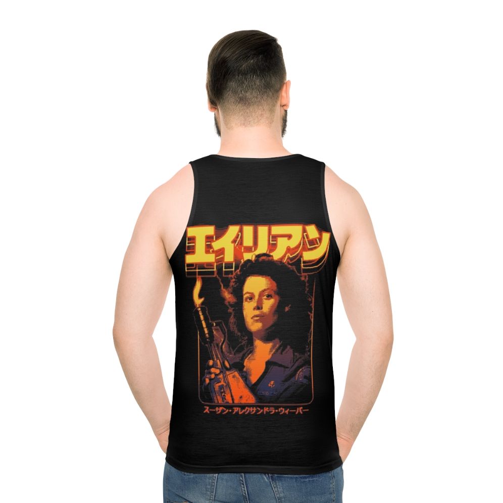 Retro Sci-Fi Alien Ellen Ripley Unisex Tank Top - men back