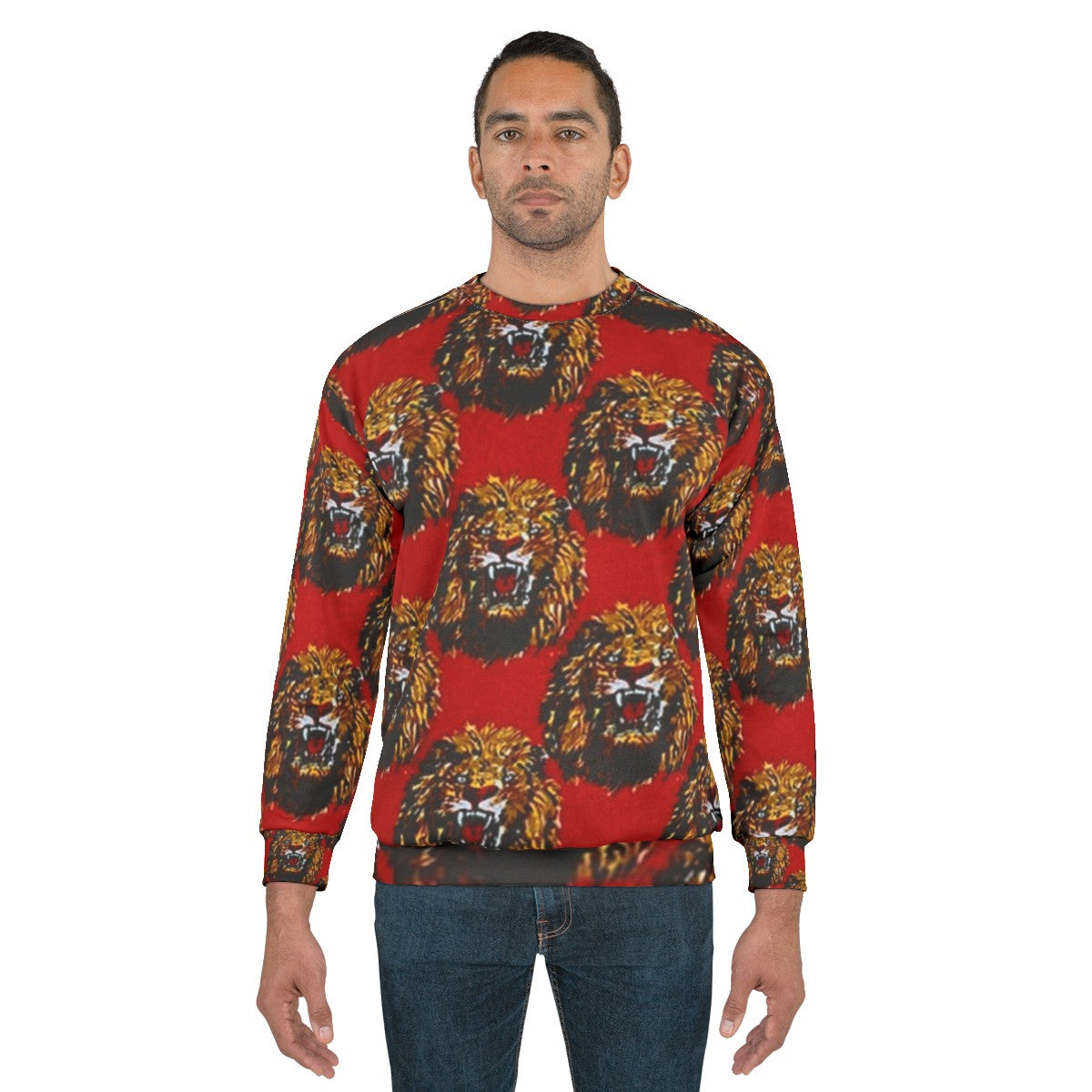 Igbo Culture Lion Head Graphic Sweatshirt - men