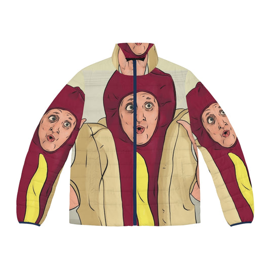 Puffer jacket in a comedy-inspired design