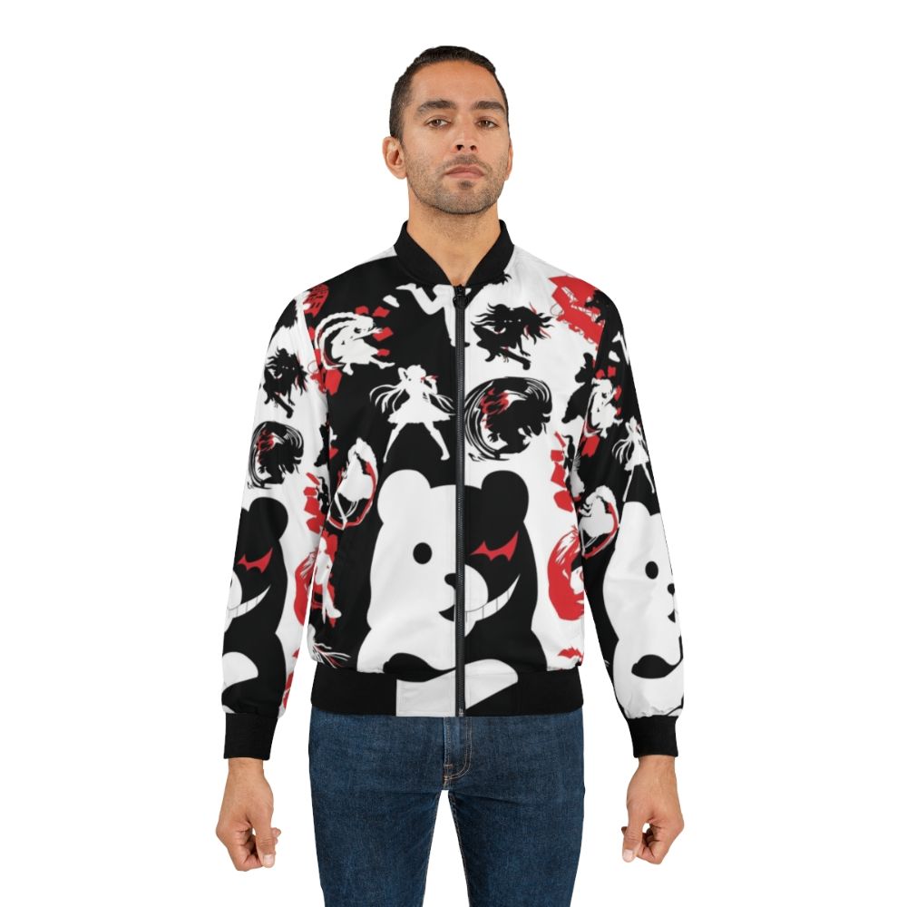 Monokuma despair-inspired bomber jacket with Danganronpa design elements - Lifestyle