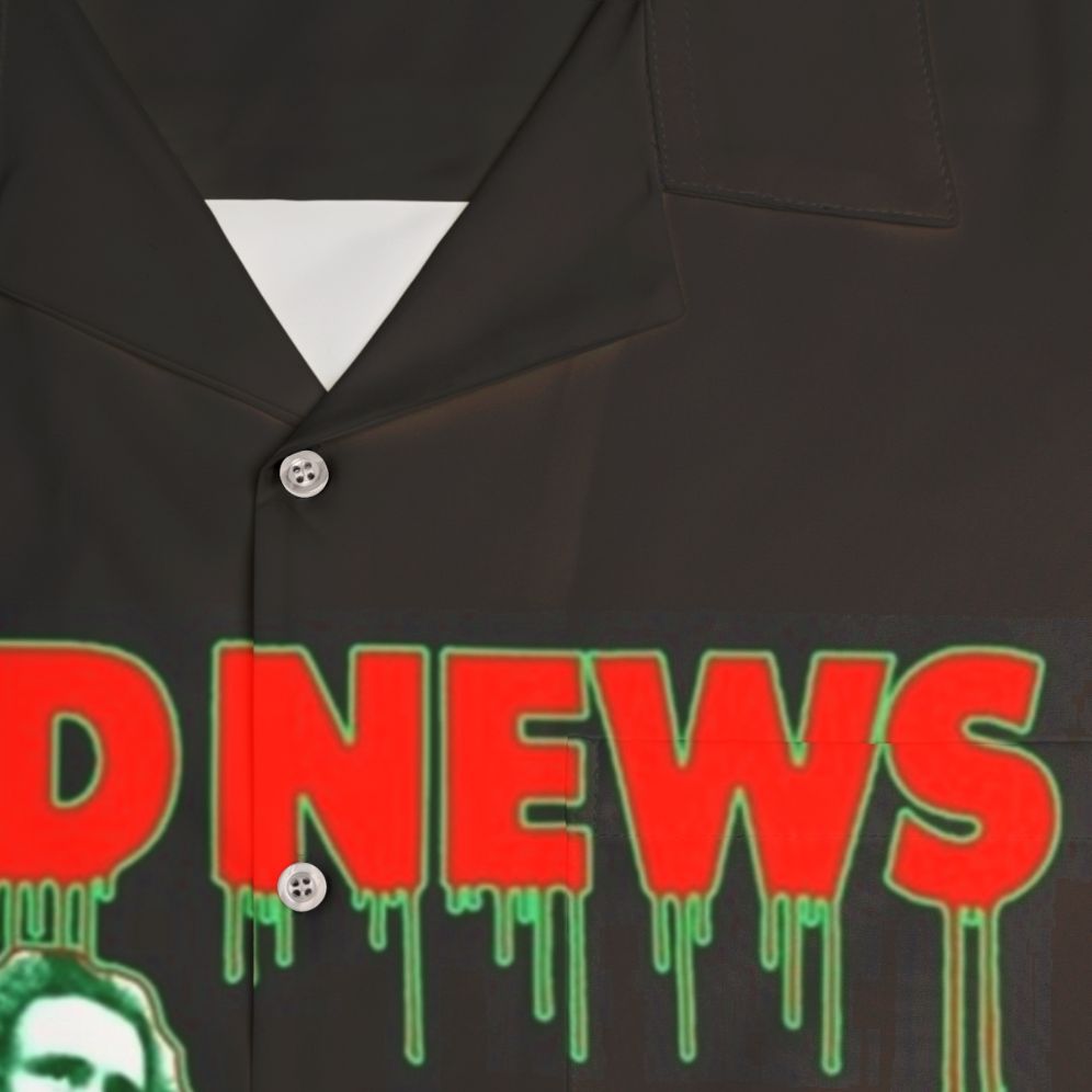 Bad News Hawaiian Shirt - The Young Ones Inspired Heavy Metal Comedy - Detail