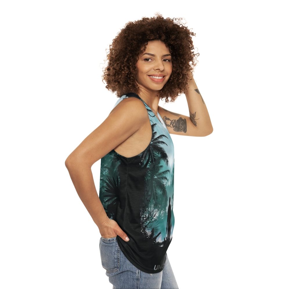 Uncharted Unisex Tank Top featuring Nathan Drake - women side