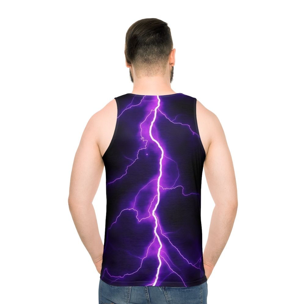 Purple Thunder Unisex Tank Top - men back