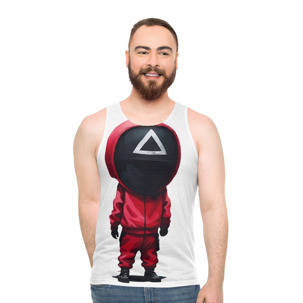 Squid Game Soldier Design Unisex Tank Top - men