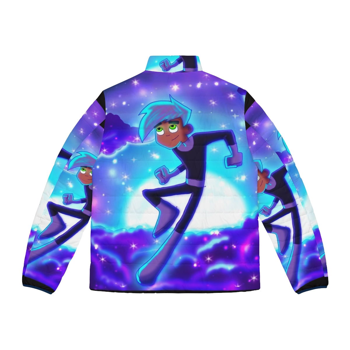 Danny Phantom themed puffer jacket featuring the iconic character - Back