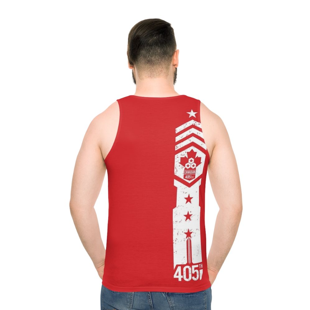 405th Canadian Regiment Unisex Halo Spartan Tank Top - men back