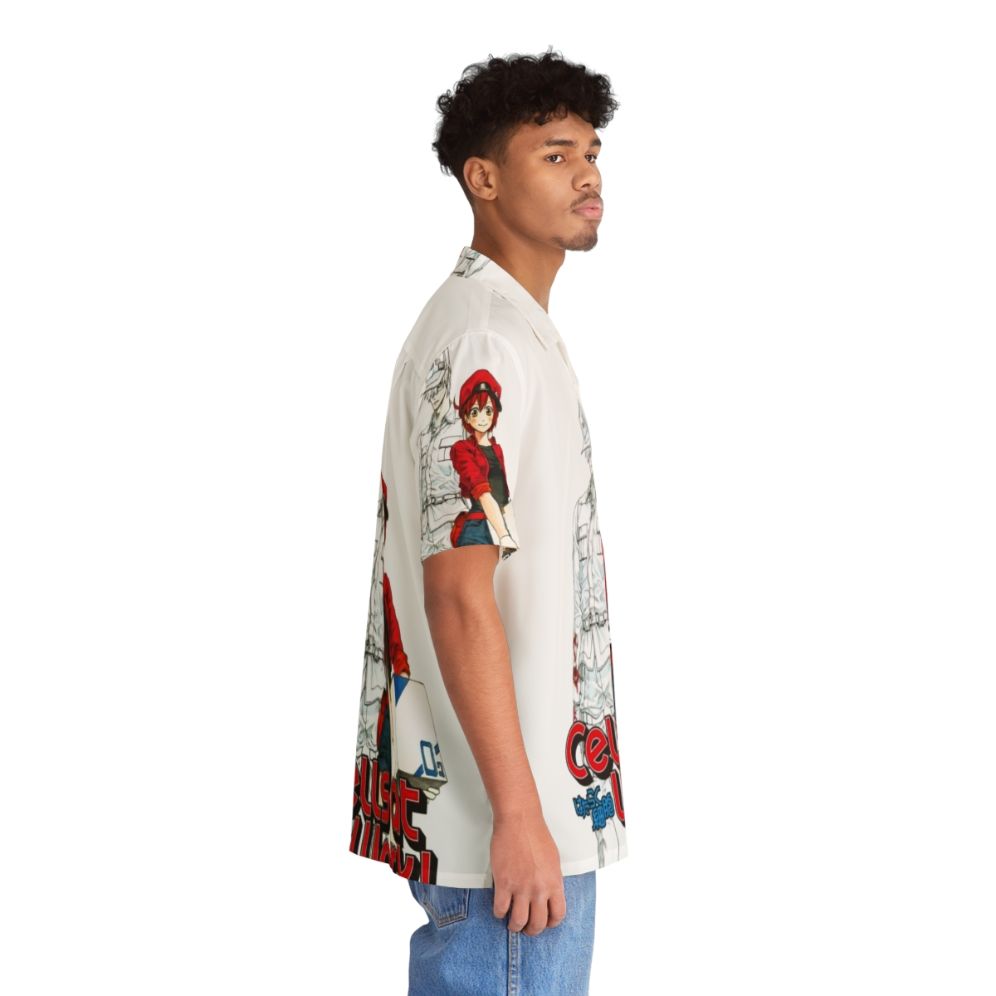 Cells at Work Hawaiian Shirt featuring anime-inspired biology graphics - People Pight