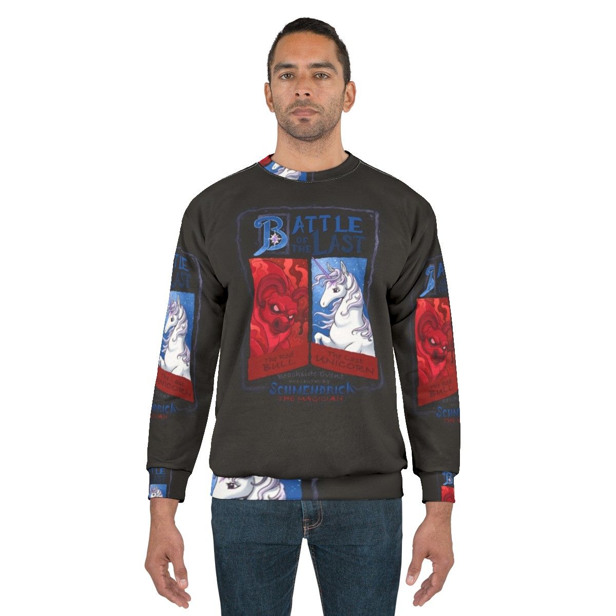 The Last Unicorn Battle Sweatshirt - 80s Fantasy Clothing - men