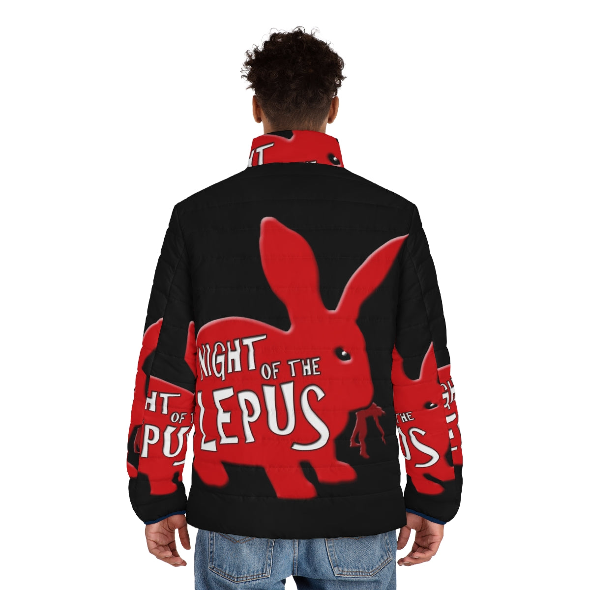 Night of the Lepus horror movie puffer jacket - men back