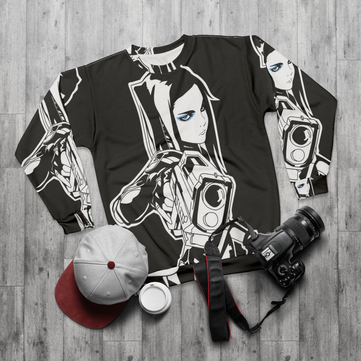 Ergo Proxy Re L Mayer Anime Sweatshirt - flat lay