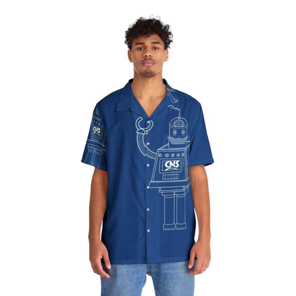 Medi Tech Hawaiian Shirt with tropical pattern - People Front