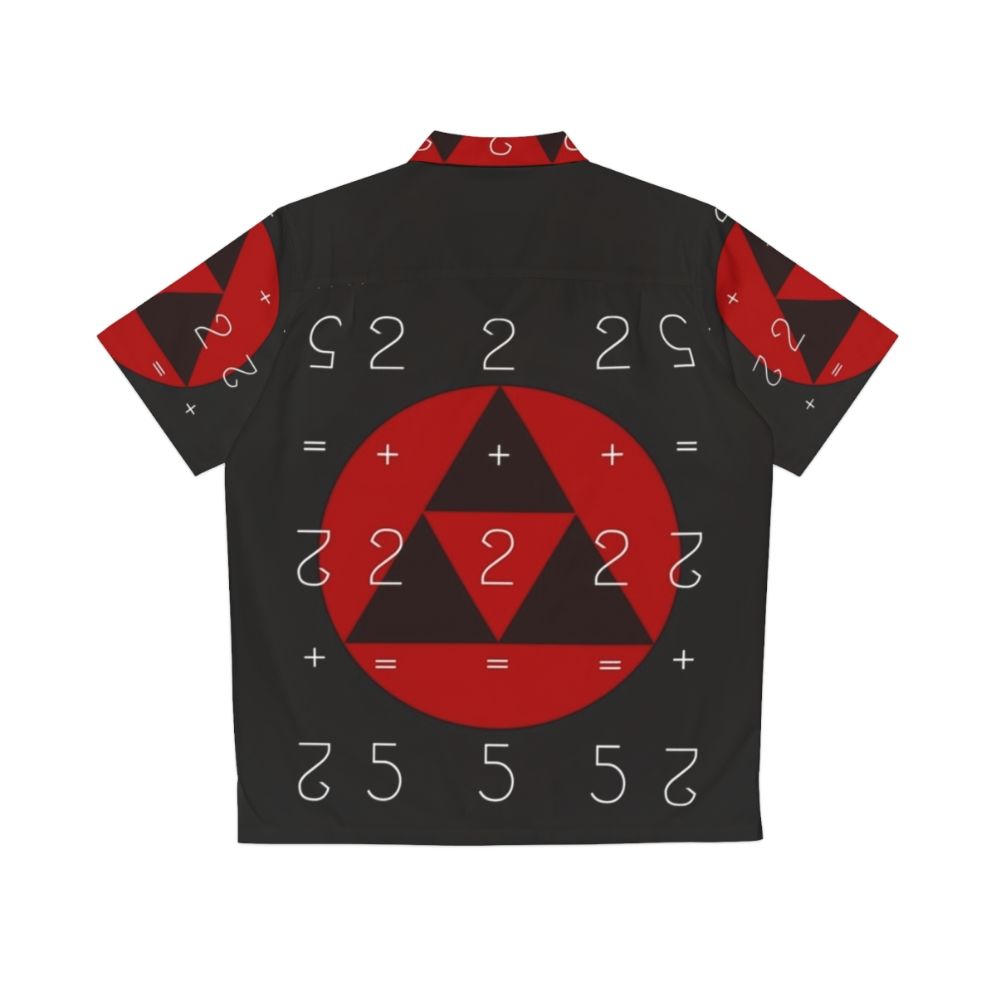 Black and Red Hawaiian Shirt with Protest-Inspired Design - Back