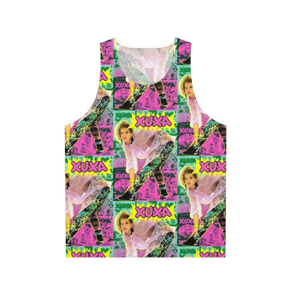 Retro Brazilian pop culture unisex tank top featuring Xuxa