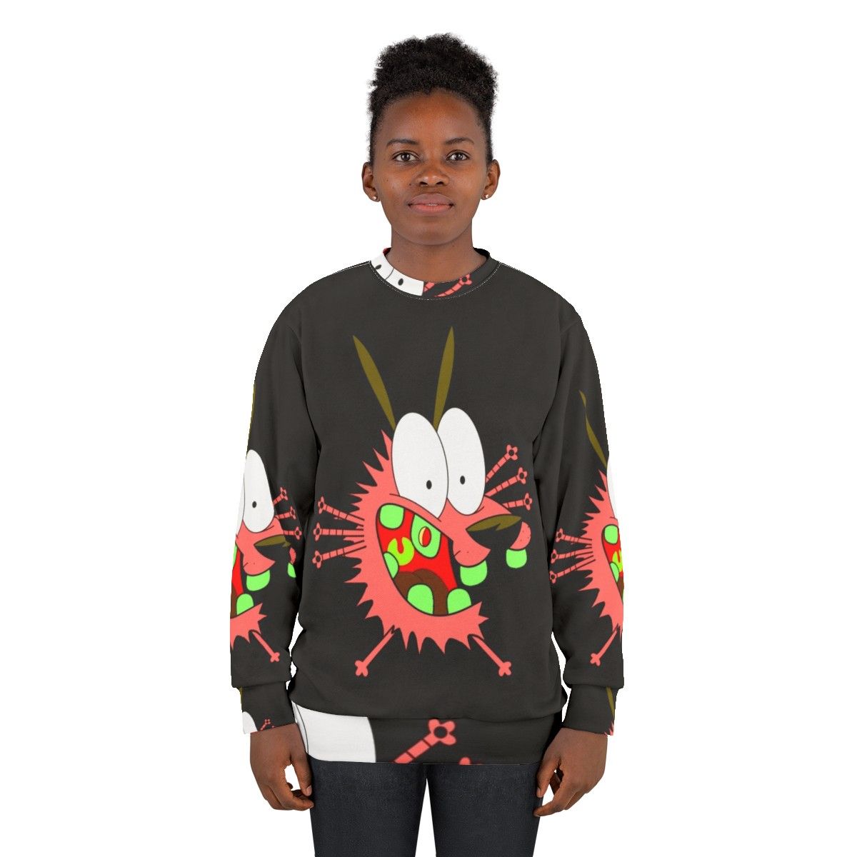 Courage The Cowardly Dog Cartoon Character Sweatshirt - women