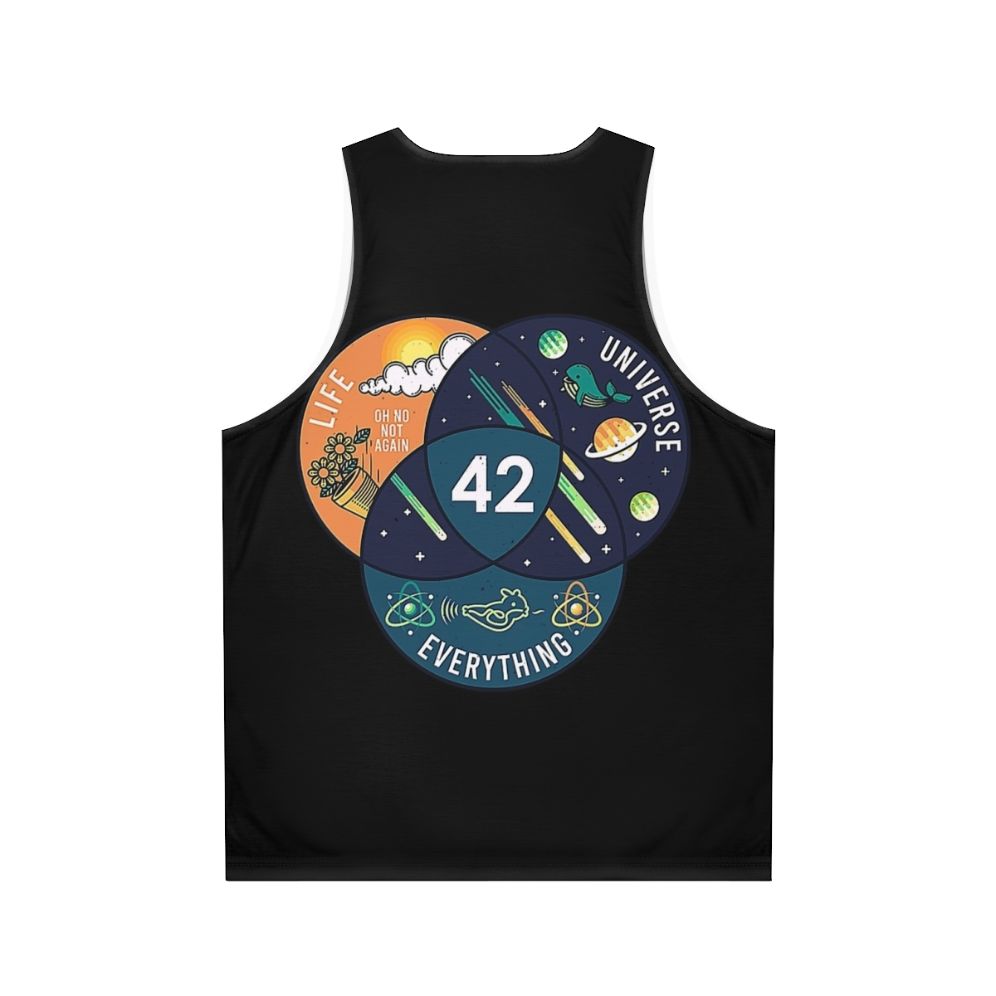 42 Answer to Life, Universe & Everything Unisex Tank Top with Galaxy Design - Back