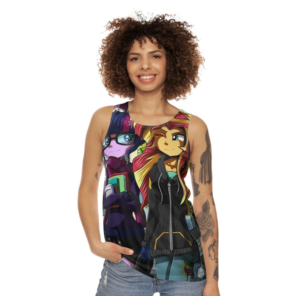 Equestria Girls Twilight and Sunset Unisex Tank Top - women