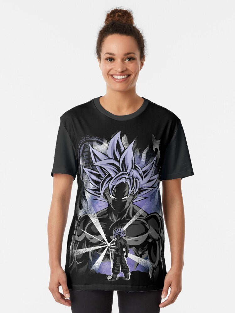 Ultra-Instinct Hero Graphic T-Shirt featuring Goku, Vegeta, and Dragon Ball characters - Women