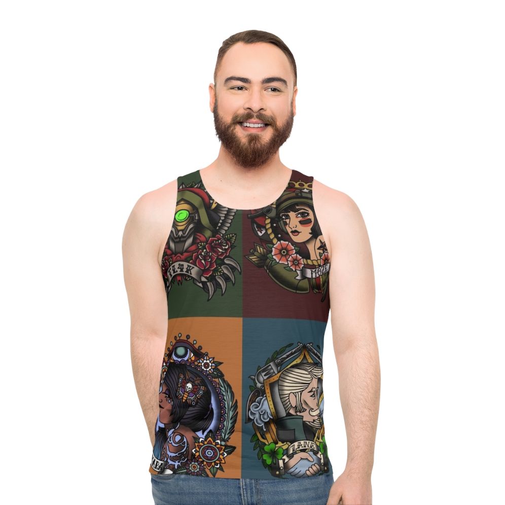 Borderlands 3 Vintage Tattoo Style Unisex Tank Top - men