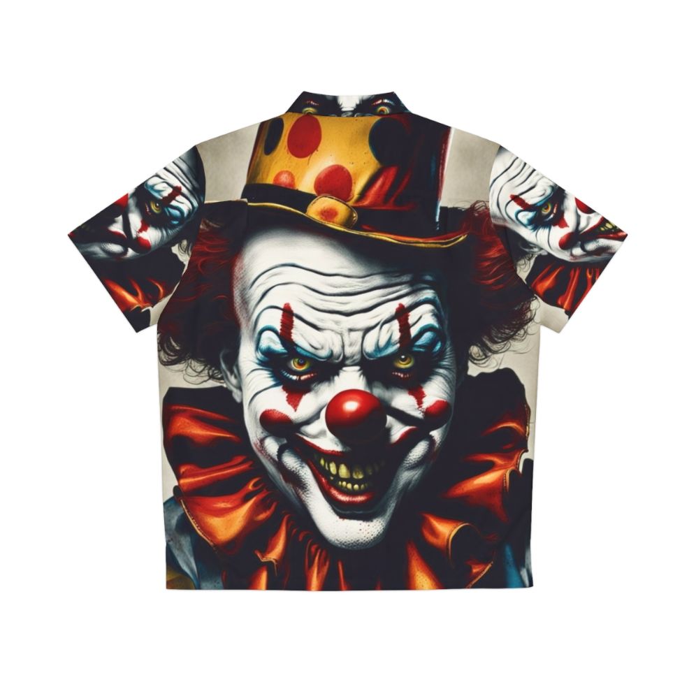 Creepy clown face Hawaiian shirt - Back