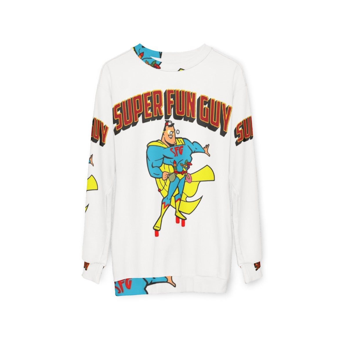 Super Fun Guy Graphic Sweatshirt - hanging