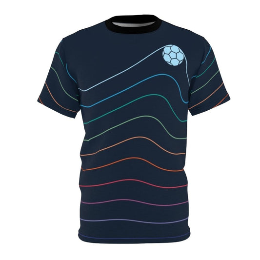 Minimalist abstract soccer or football graphic t-shirt design