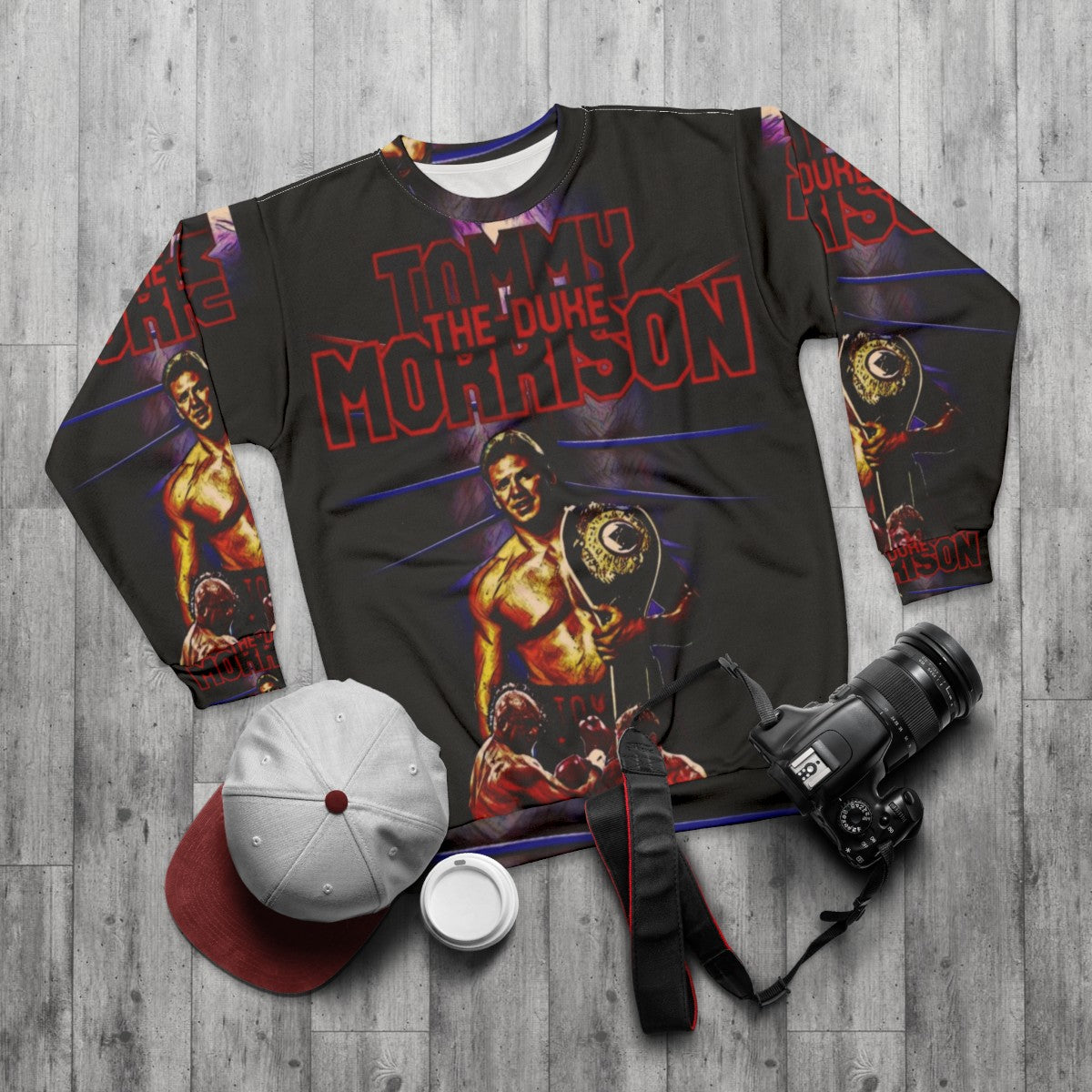 Tommy Morrison Heavyweight Boxing Champion Sweatshirt - flat lay